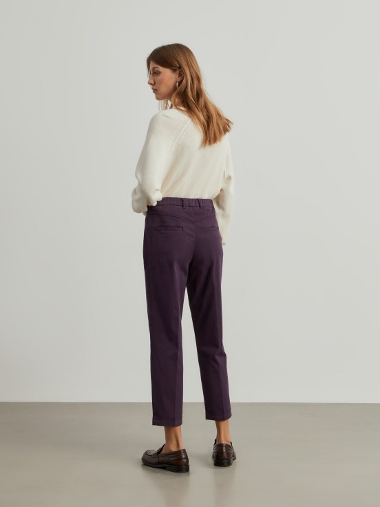 Chino pants in stretch cotton