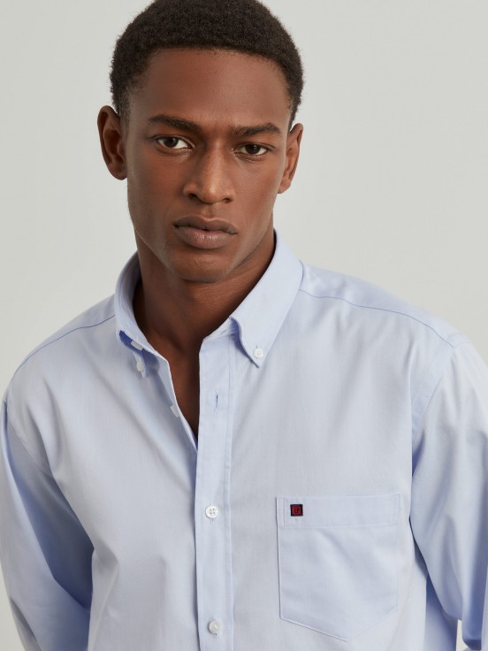 Camisa regular fit de algodo