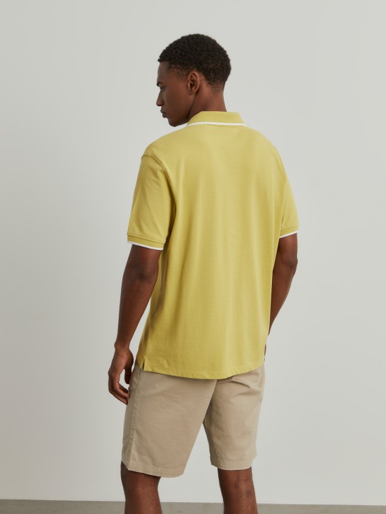 Cotton piqu polo shirt