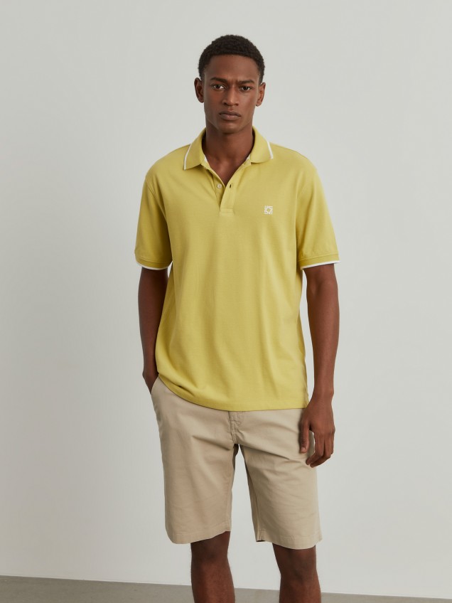 Polo piqué em algodão
