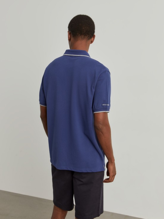 Cotton piqu polo shirt