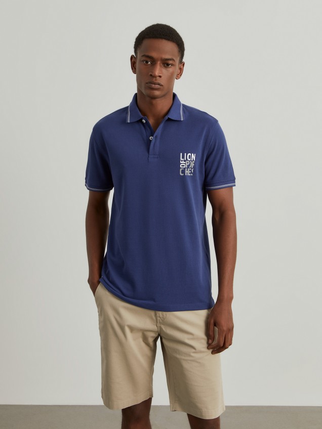 Polo piqué de algodão
