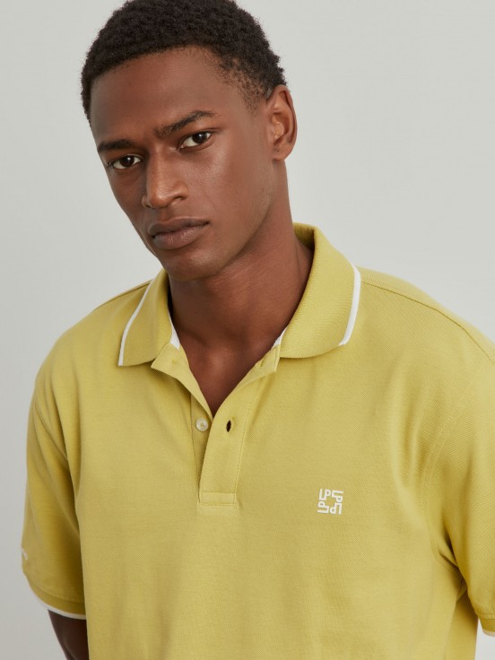 Cotton piqu polo shirt