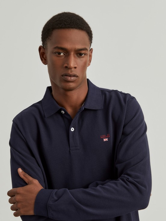 Long sleeve polo shirt