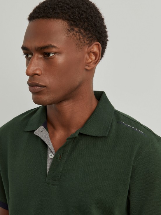 Cotton piqu polo shirt