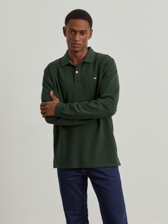 Polo manga comprida