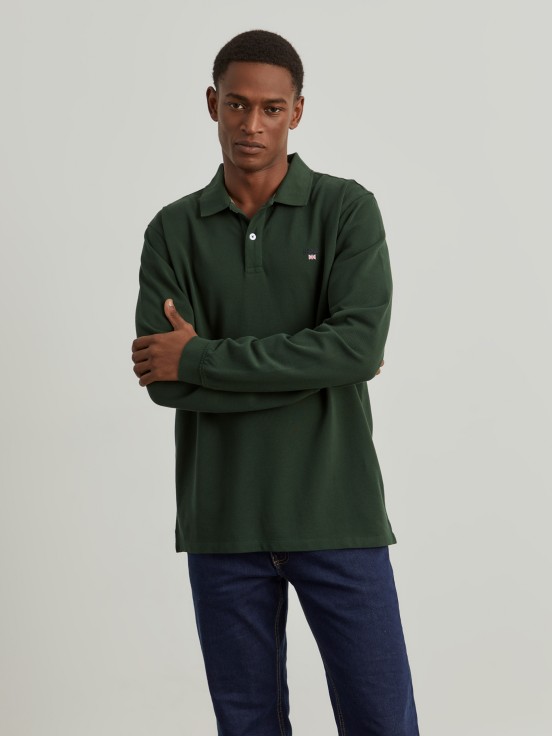 Long sleeve polo shirt