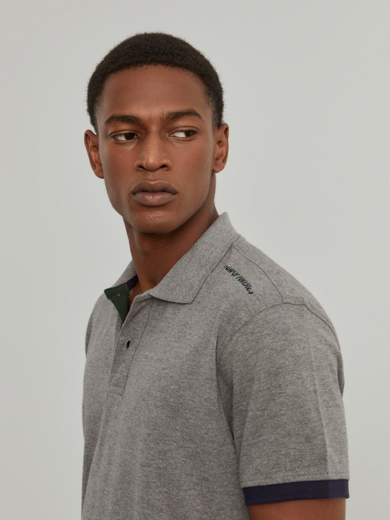 Cotton piqu polo shirt