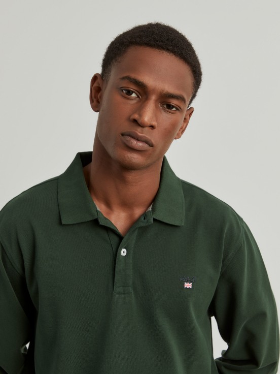 Long sleeve polo shirt