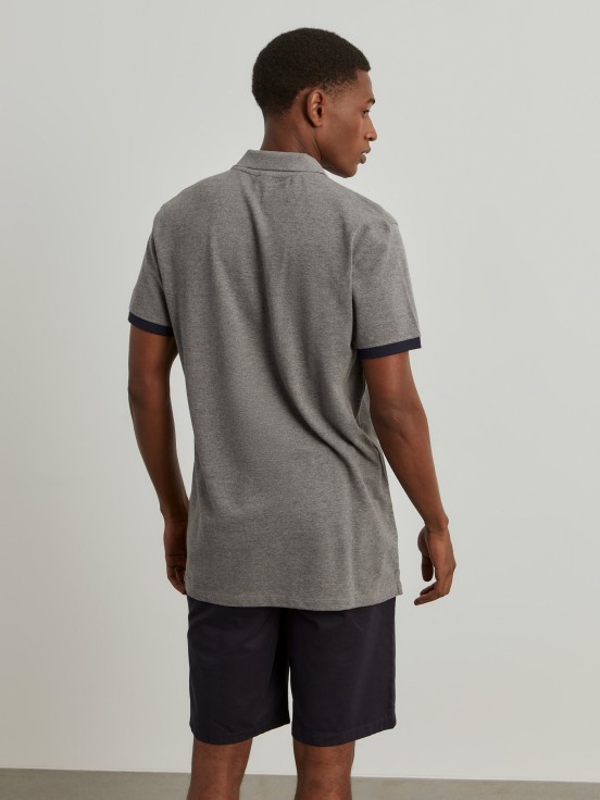 Cotton piqu polo shirt