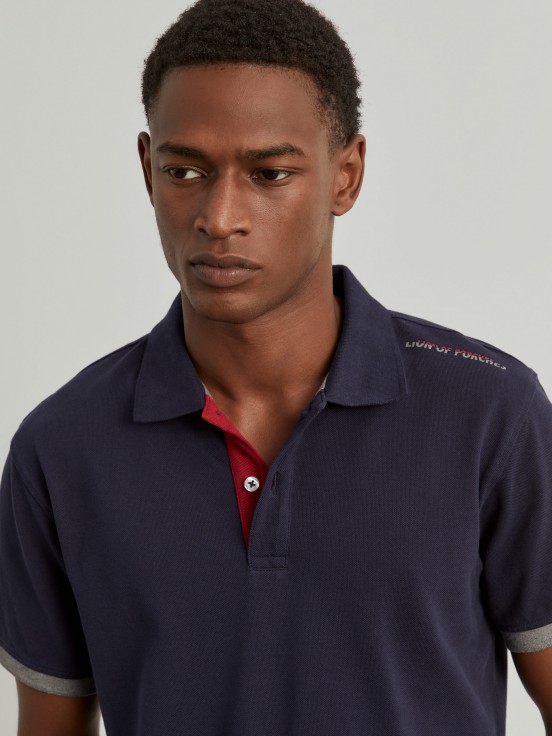 Cotton piqu polo shirt