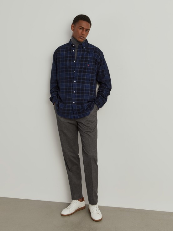 Regular fit plaid shirt