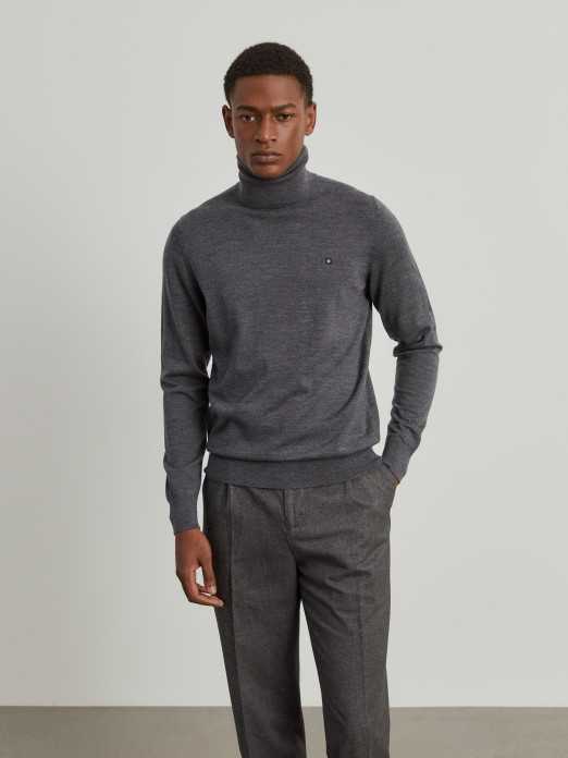 Merino wool turtleneck sweater