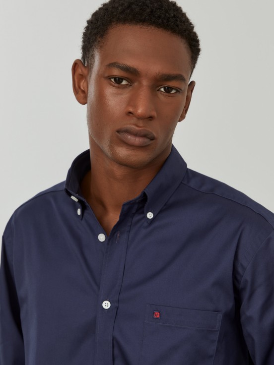 Camisa regular fit de algodo