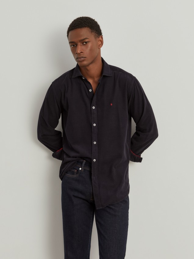 Slim fit corduroy shirt - Image product