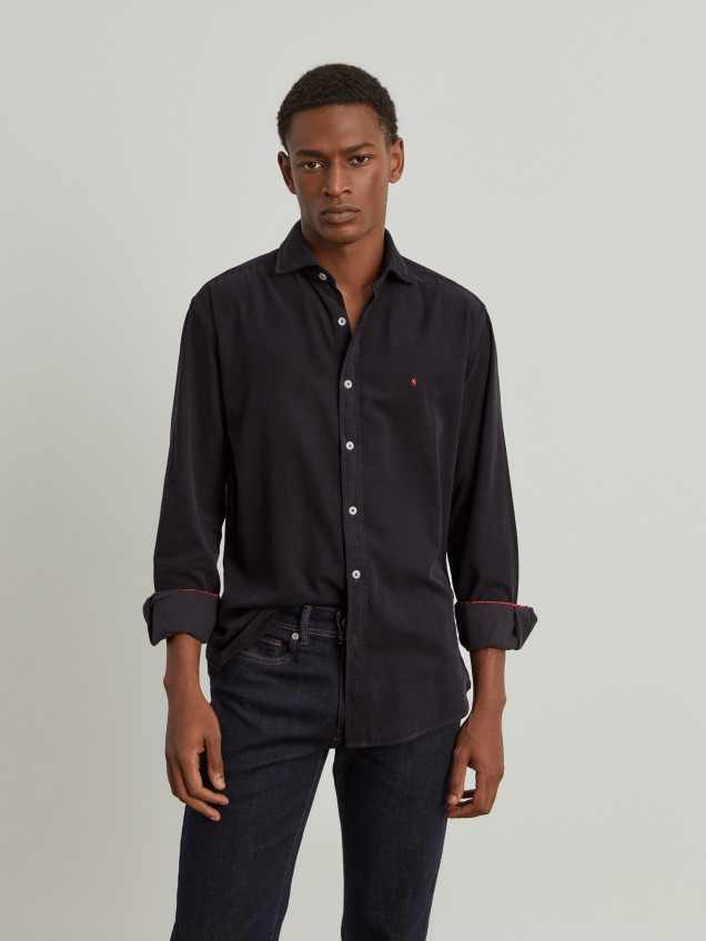 Slim fit corduroy shirt - Image product