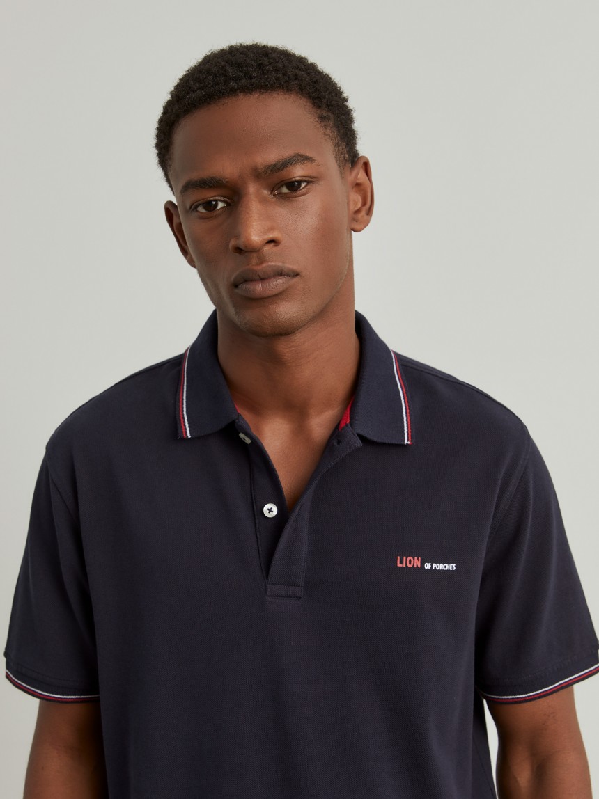 Regular fit piqu� polo shirt