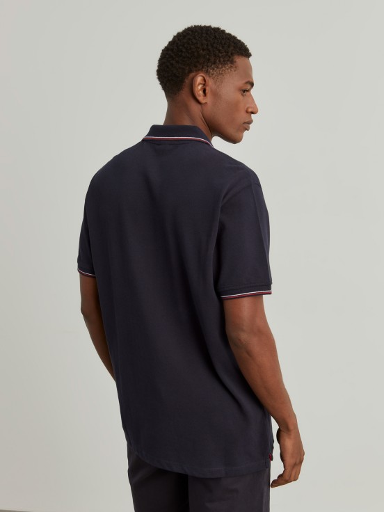 Regular fit piqu polo shirt