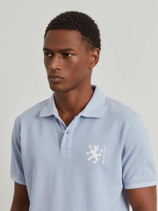 Slim fit piqu polo