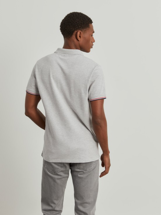 Slim fit piqu polo