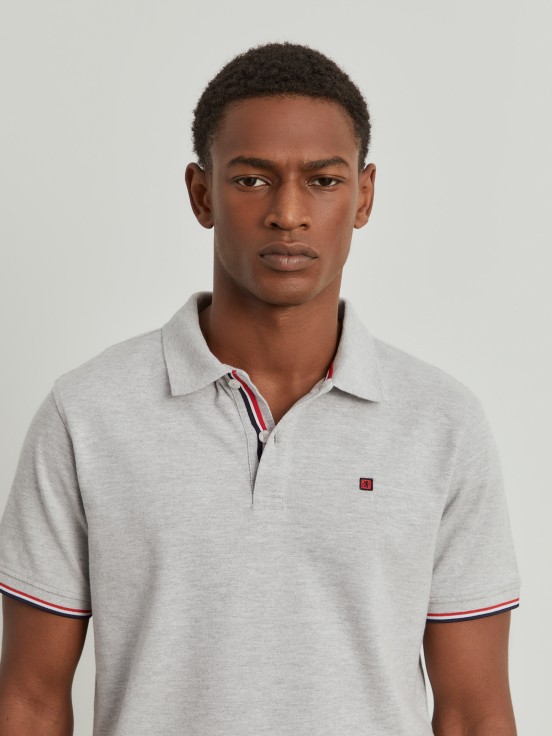 Slim fit piqu polo