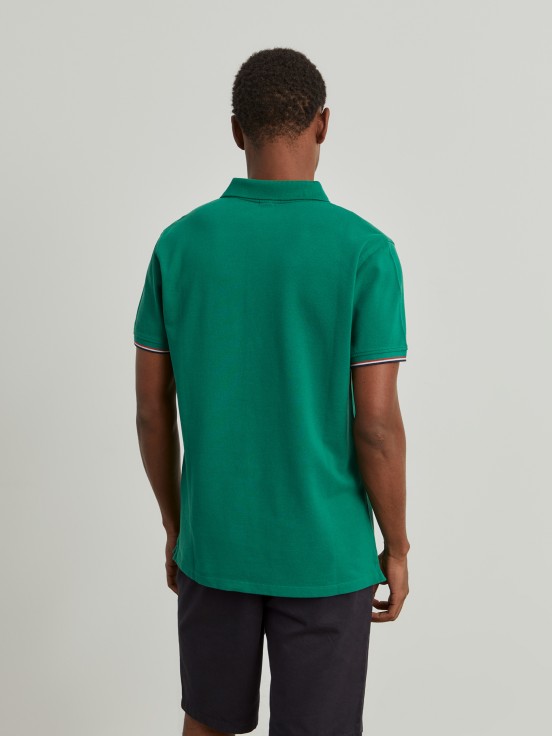 Slim fit piqu polo