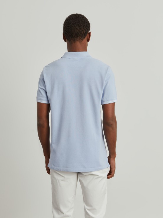 Slim fit piqu polo