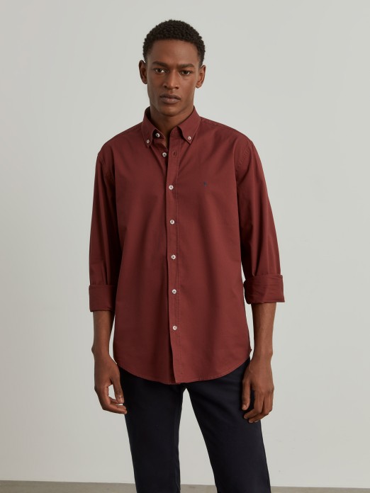 Camisa regular fit de algodo