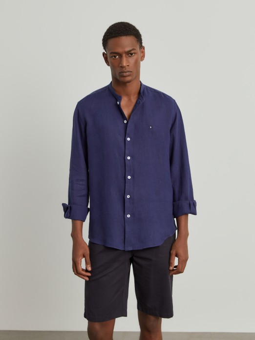 Slim fit linen shirt