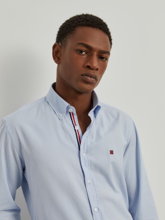 Slim fit twill shirt