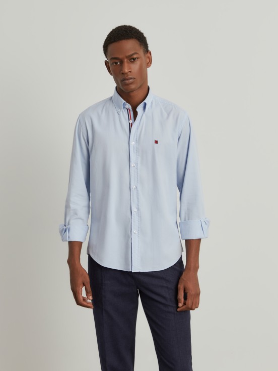 Slim fit twill shirt