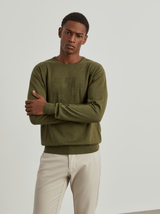 Cotton and cashmere sweater