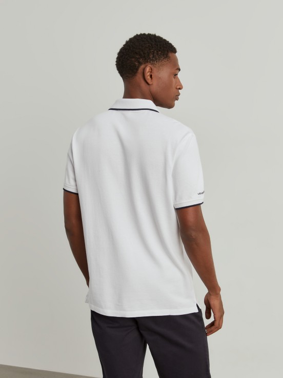 Cotton piqu polo shirt