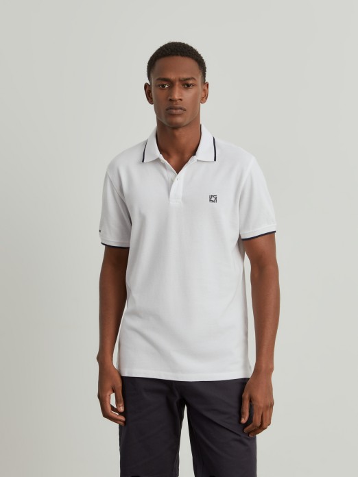 Cotton piqu polo shirt