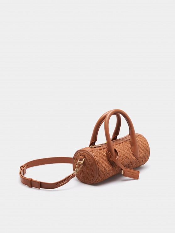 Cylindrical leather case