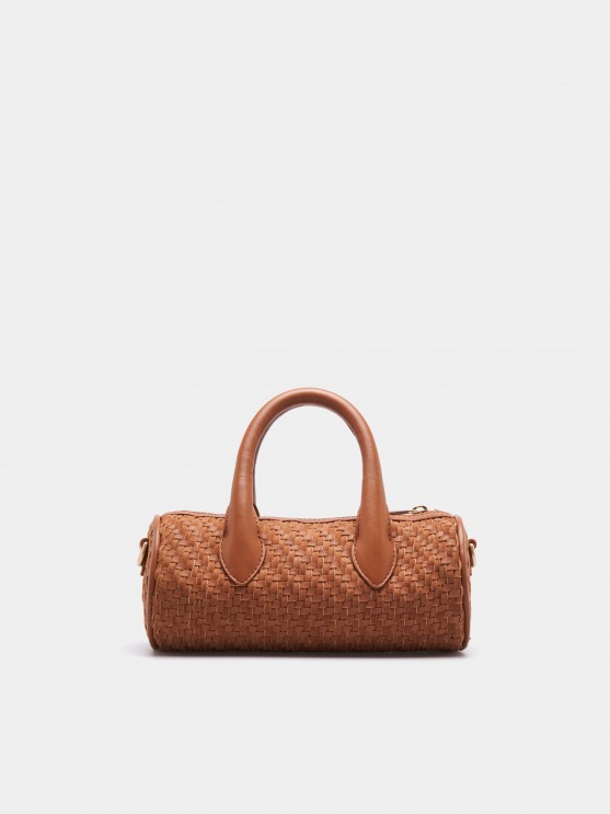 Cylindrical leather case