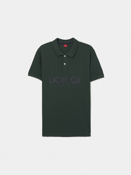 Slim fit pique polo shirt