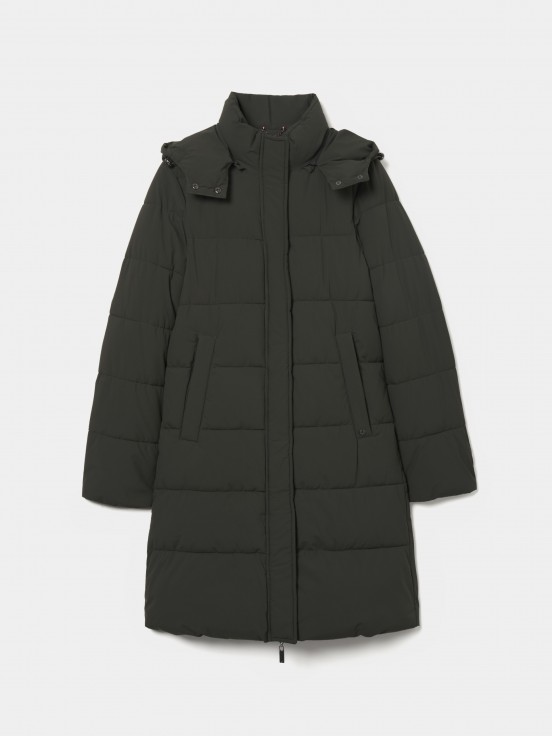 Padded long coat