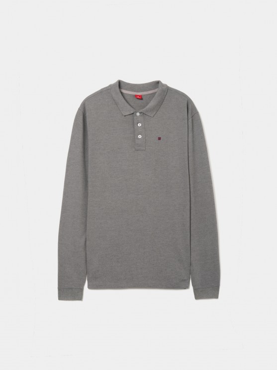 Polo piqu manga larga