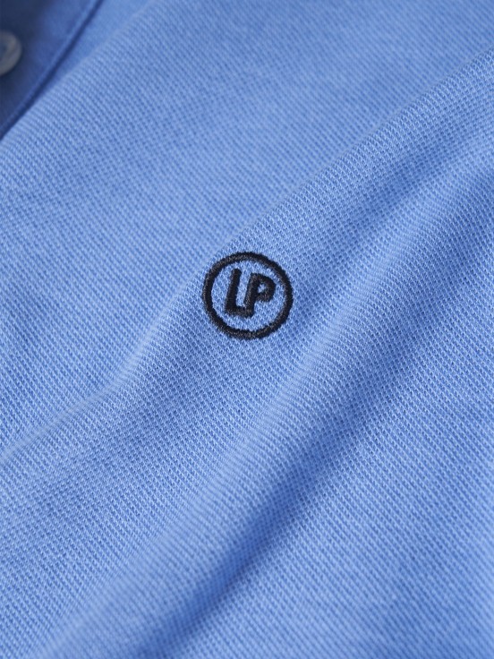 Two-tone pique polo shirt