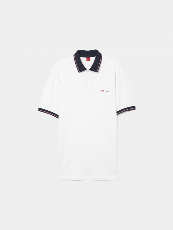 Regular fit piqu polo shirt