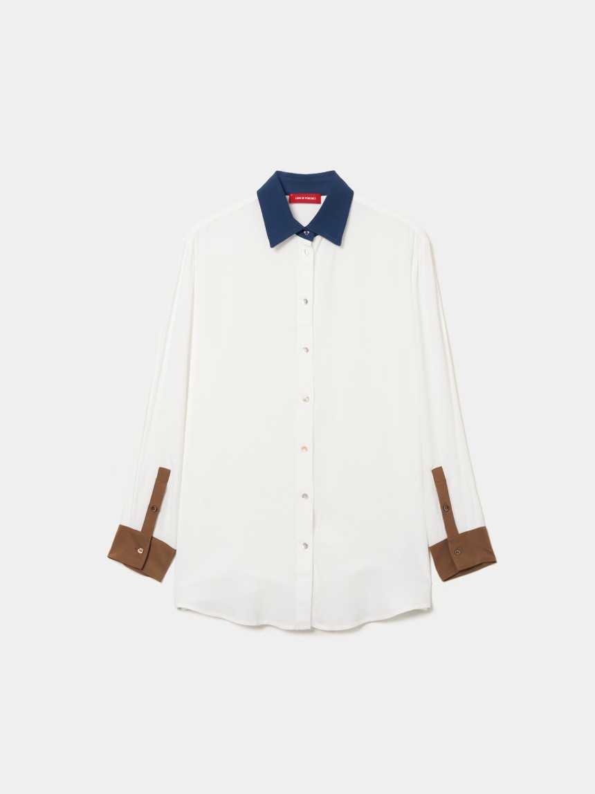 Tricolor fluid shirt