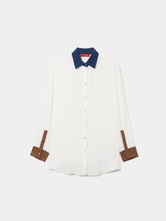 Tricolor fluid shirt