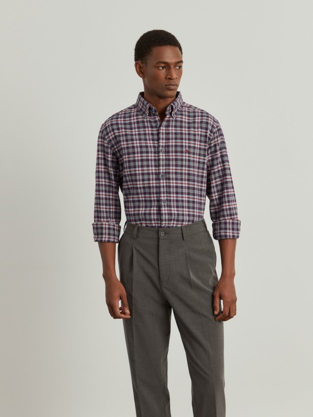 Plaid slim fit shirt - Image product