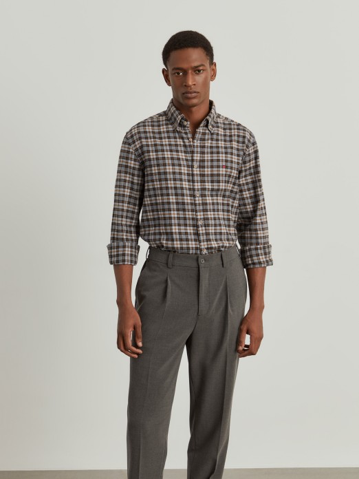 Camisa slim fit a cuadros