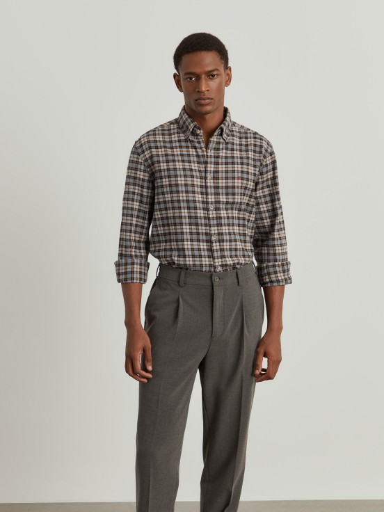Camisa slim fit xadrez