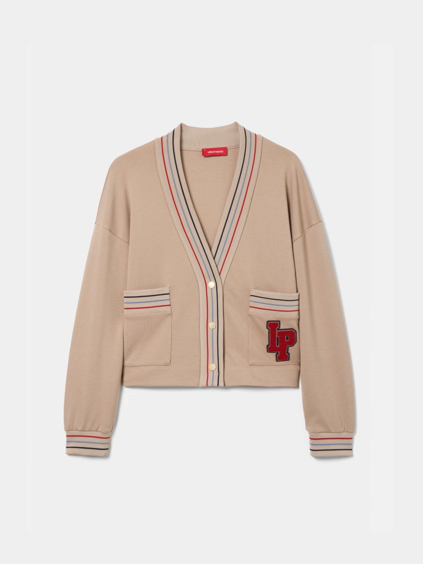 Chaqueta de punto a rayas