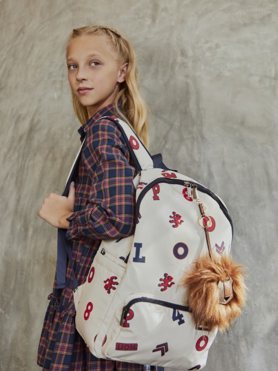 Backpack with print