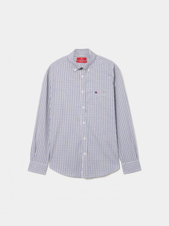Camisa para homem regular fit de algodo em cor lisa