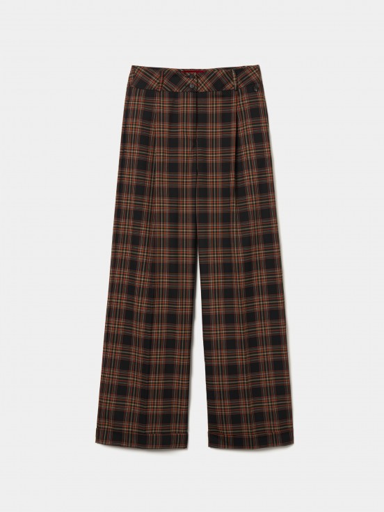 Pantalones holgados a cuadros